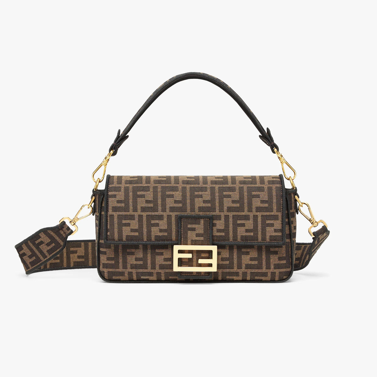 Fendi Baguette Canvas Printed Diagonal Bag #21996