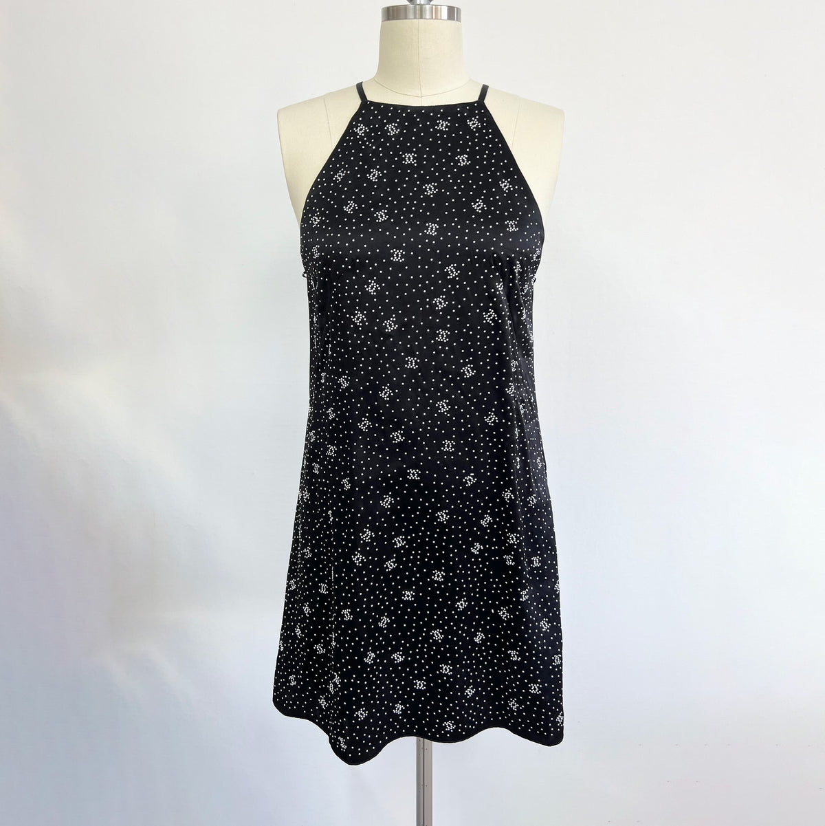 Chanel Women's Summer Fashion Casual Logo Print Round Neck Sleeveless Silk Dress #78287