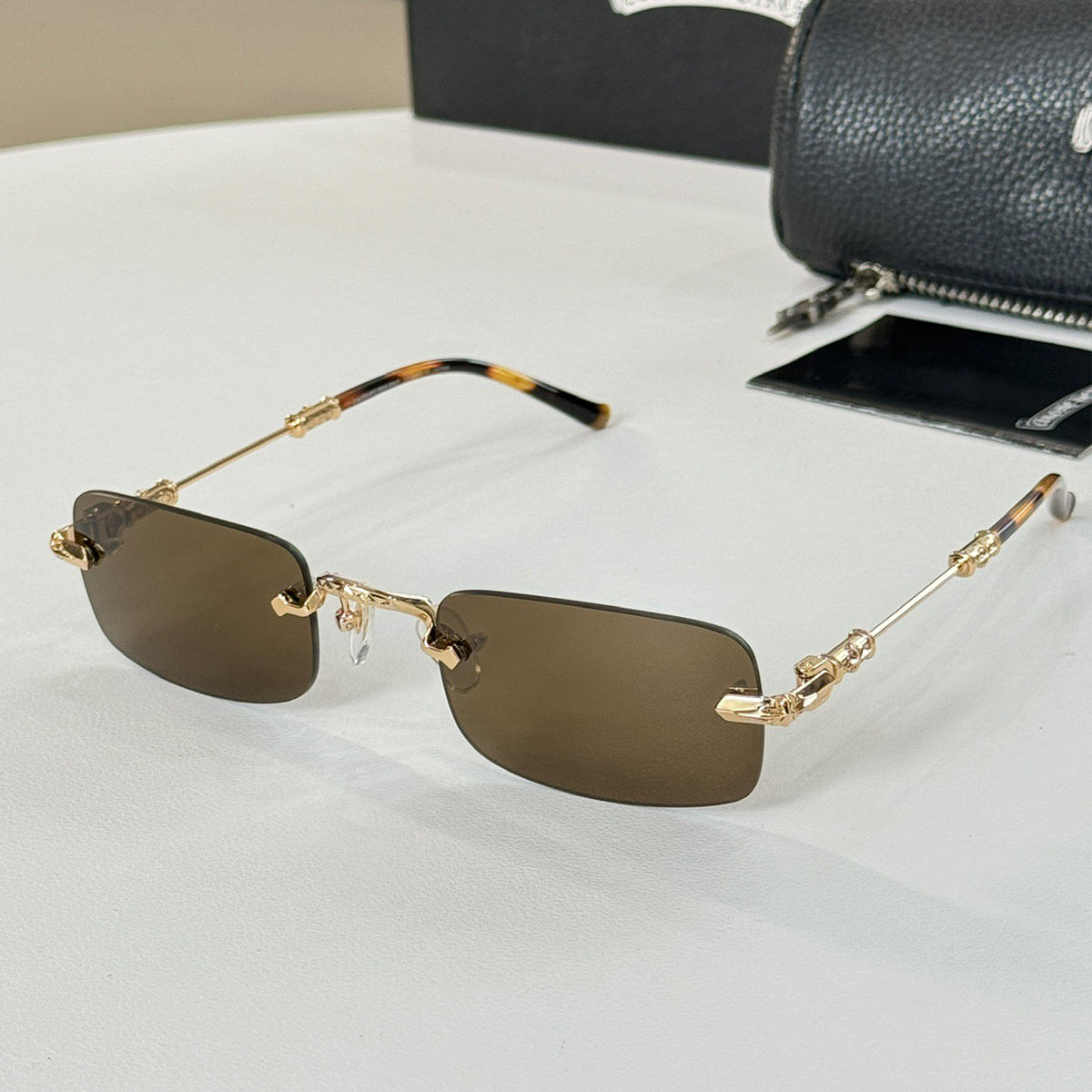 Chrome Hearts Men's Women's Square Rimless Sunglasses Fashion Casual Temperament Eyewear #71654