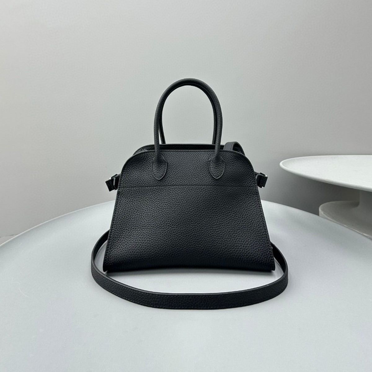 THE ROW Margaux Women's Cowhide/Suede Slide Buckle Closure Solid Color Single Shoulder Crossbody Handbag Tote Bag Shopping Bags W1255L133BLPL Ngvp #6941