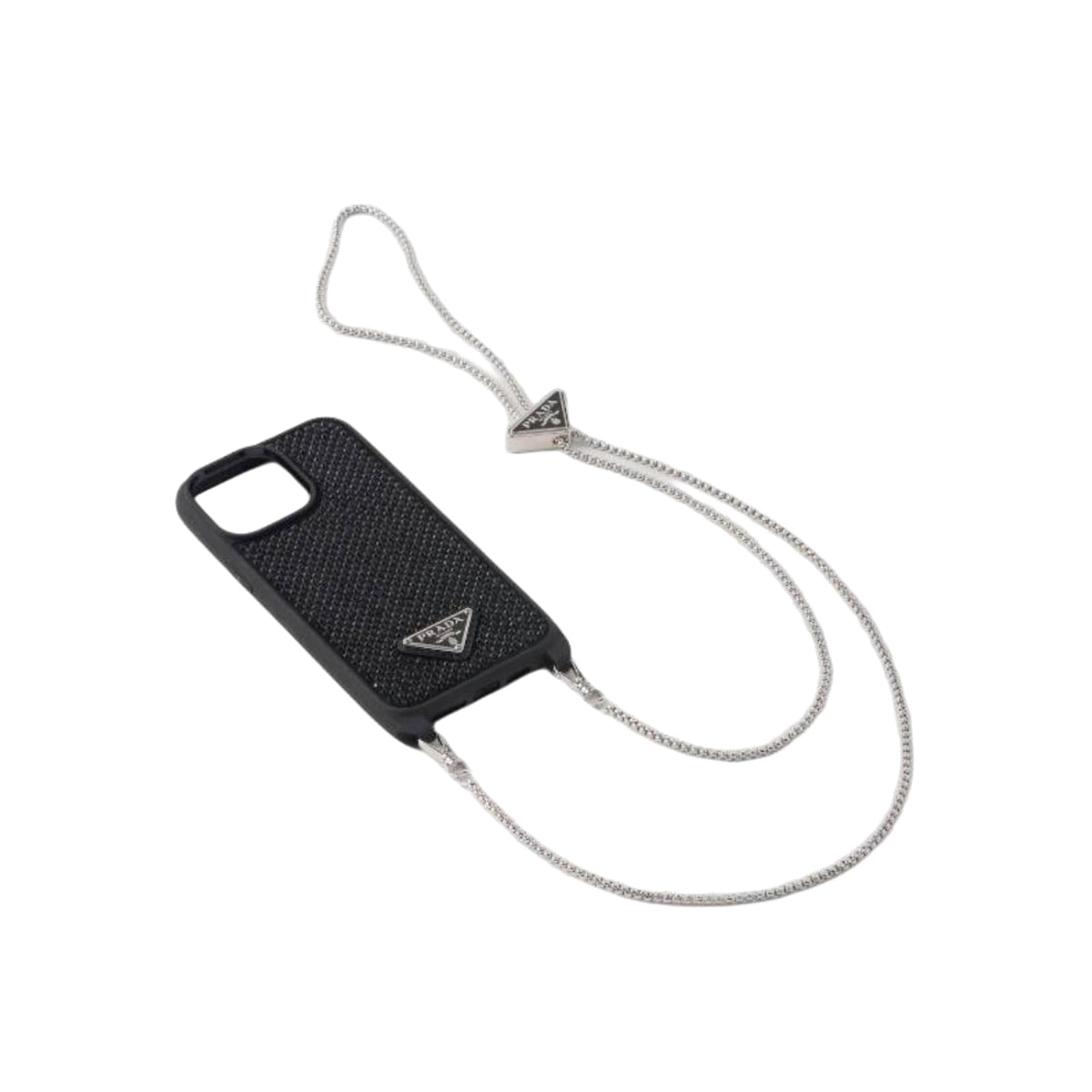 Prada Solid Color Chain Neck Leather Phone Case #75381