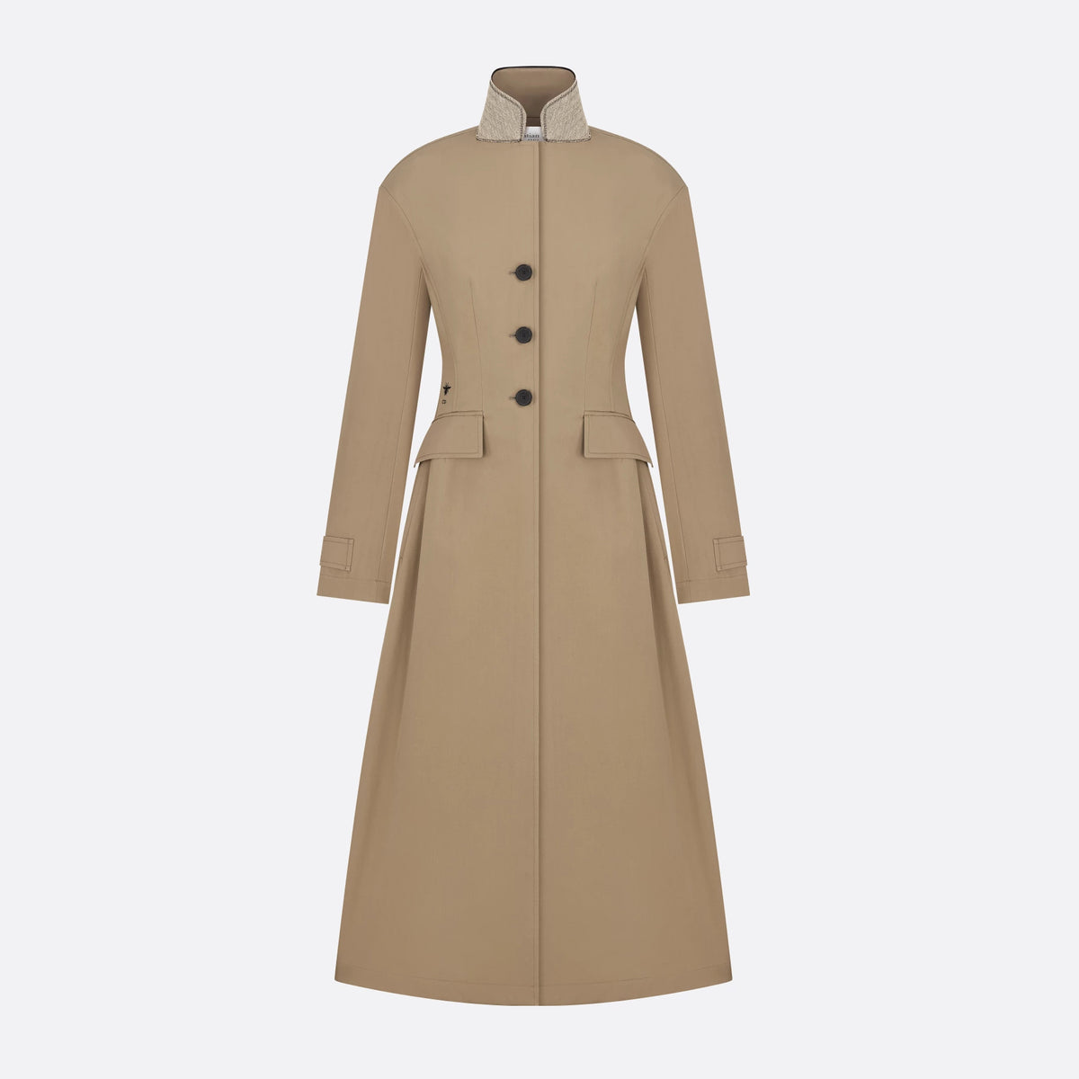 Dior Women's Fall/Winter Cotton-Blend Huanida Faux Two-Piece Zipper-Waist Single-Breasted Loose-Fit Trench Coat Jacket Ngvp #2718