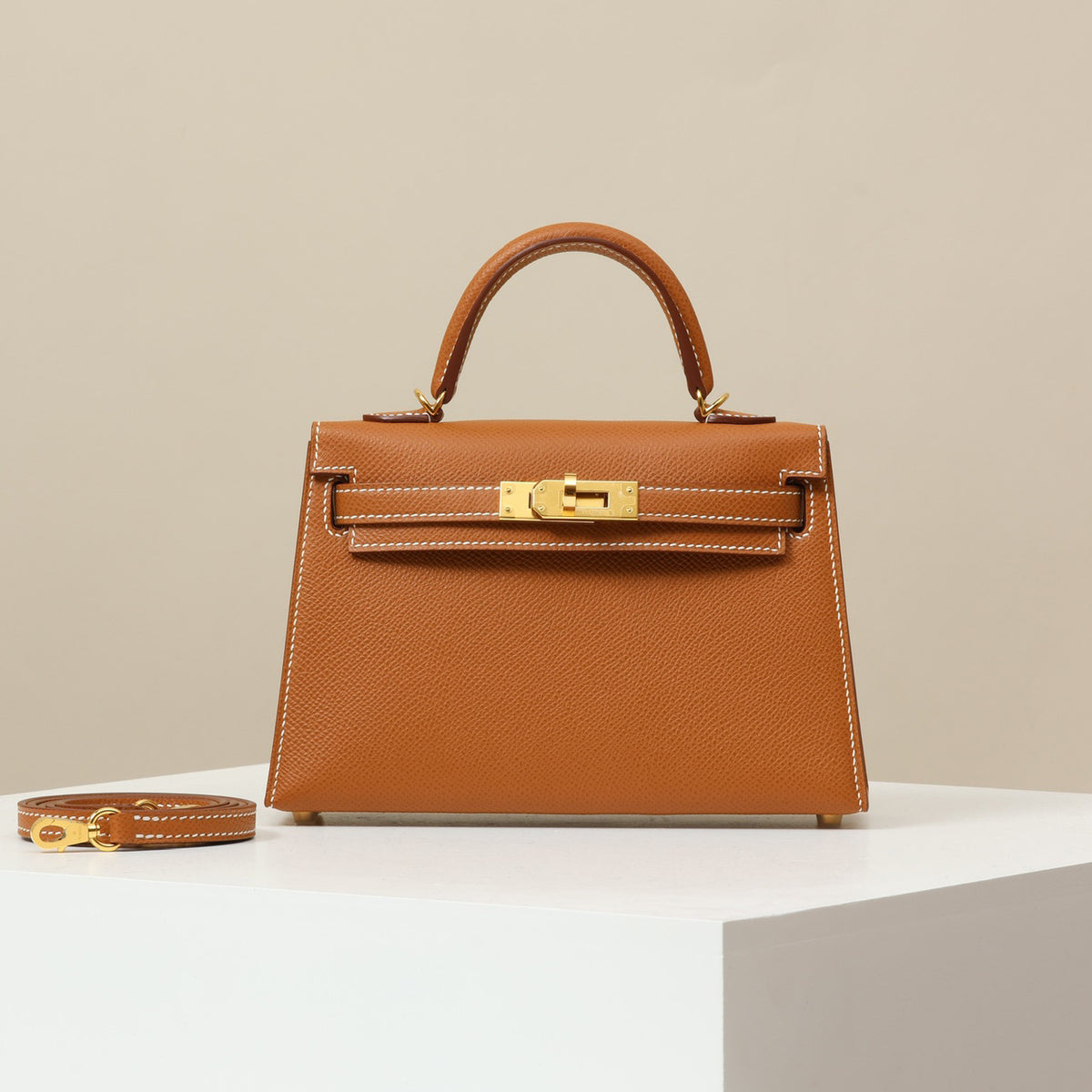 Hermes Women's Fashion Classic Mini Kelly Gold Buckle Cowhide Shoulder Bag Handbag Tote Bag Crossbody Bag Bags H071302CC37 #78359