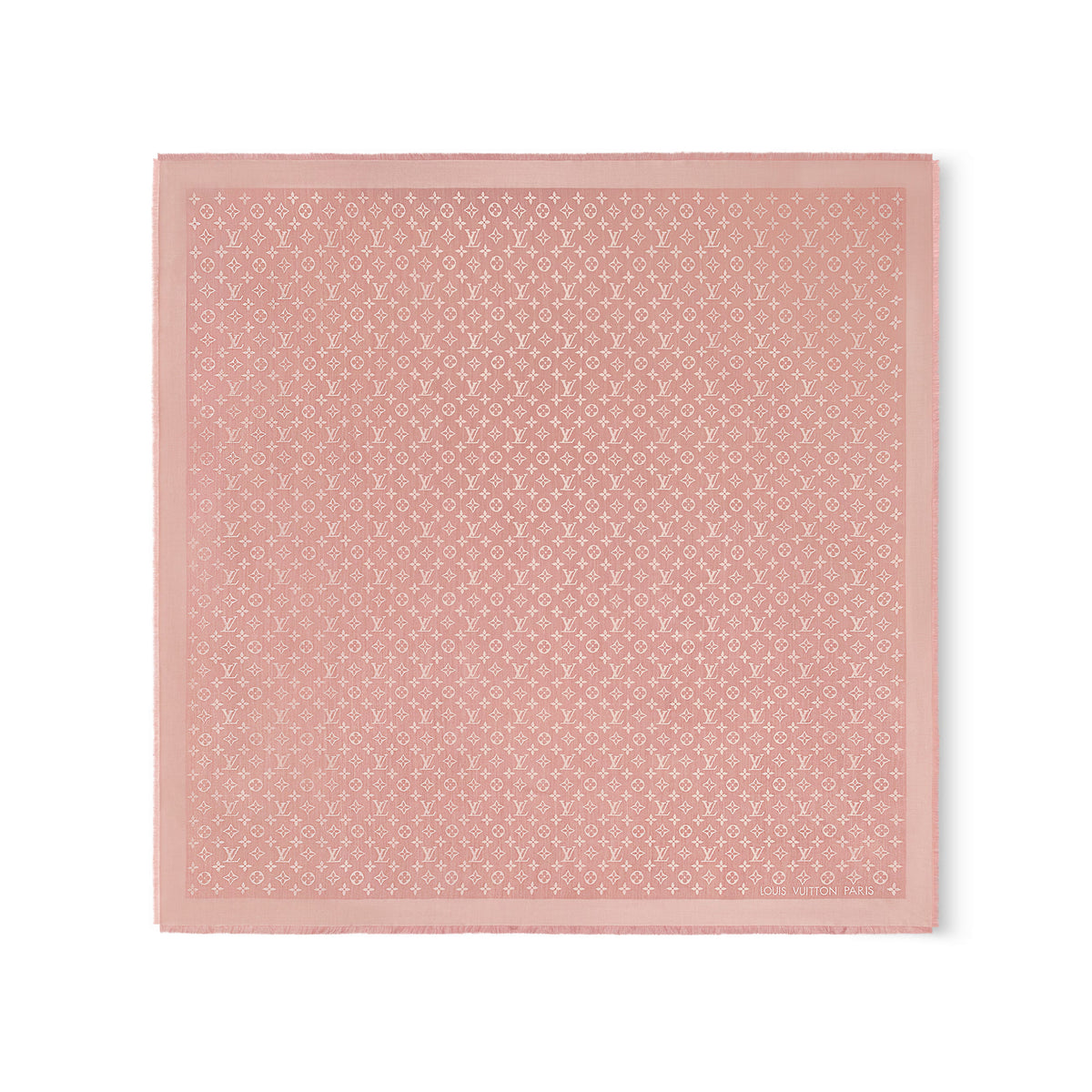 Louis Vuitton Women's Solid Color Logo Monogram Jacquard Wool Shawl Scarf #73233