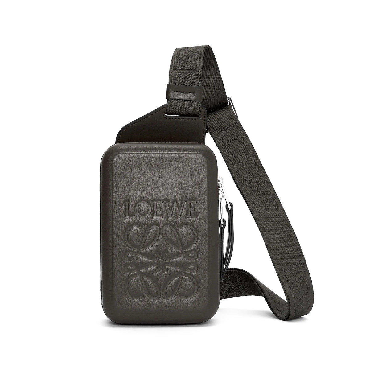 Loewe Men's Solid Color Embossed Letter Logo Smooth Cowhide Shoulder Crossbody Bag Bags #73312