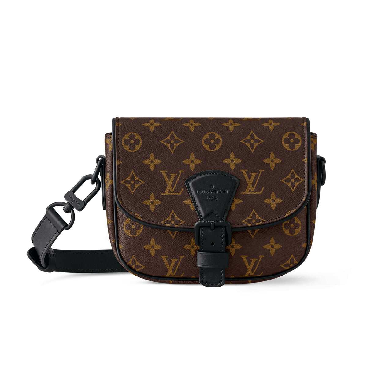 Louis Vuitton Montsouris Men's Brown Vintage Magnetic Buckle Closure Coated Canvas Quilted Cowhide Messenger Bag Shoulder Crossbody Bags #72542