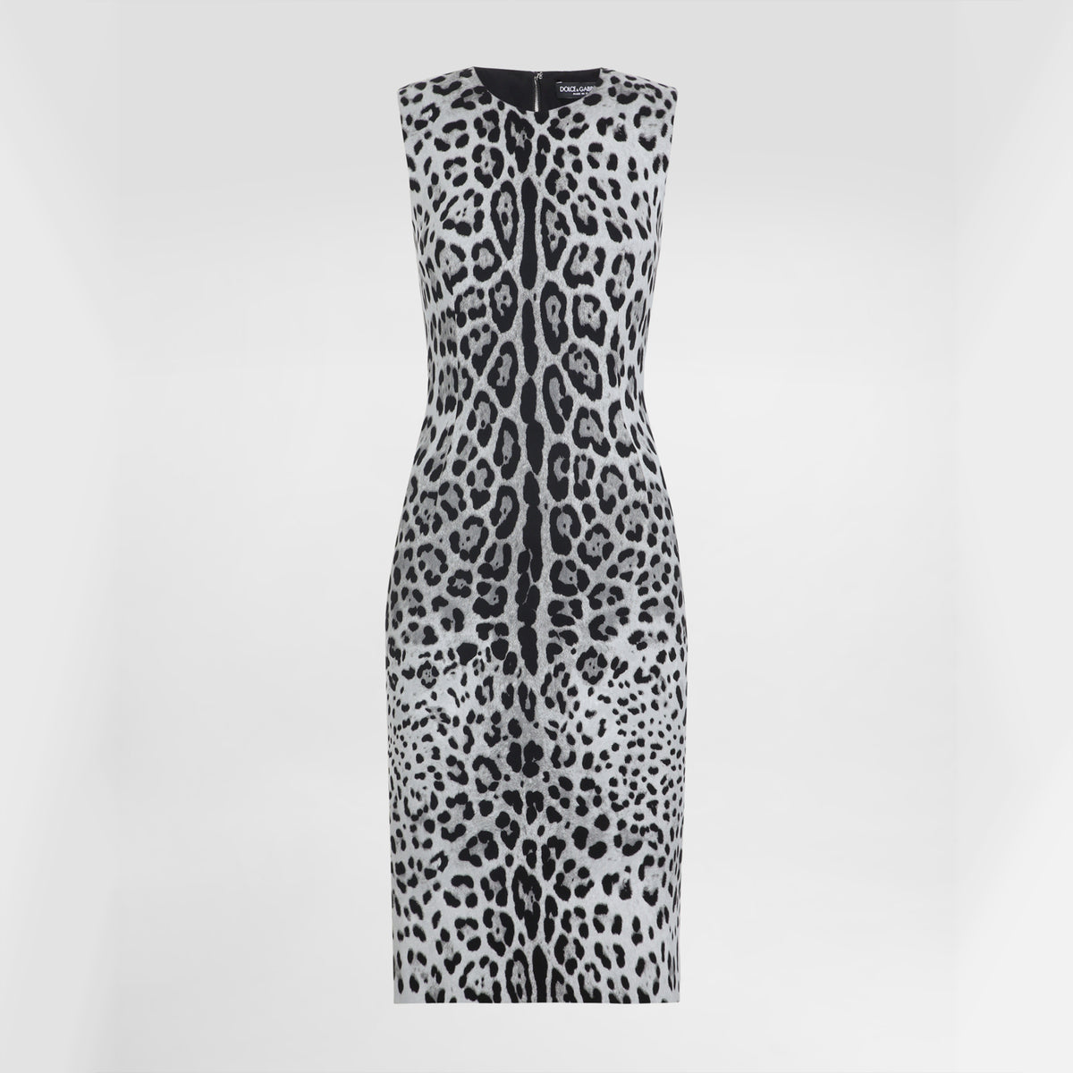Dolce&Gabbana Women's Spring And Summer Leopard Print Mid-length Straight Dress Sleeveless Round Neck Temperament Elegant Long Dresses Ngvp #9864