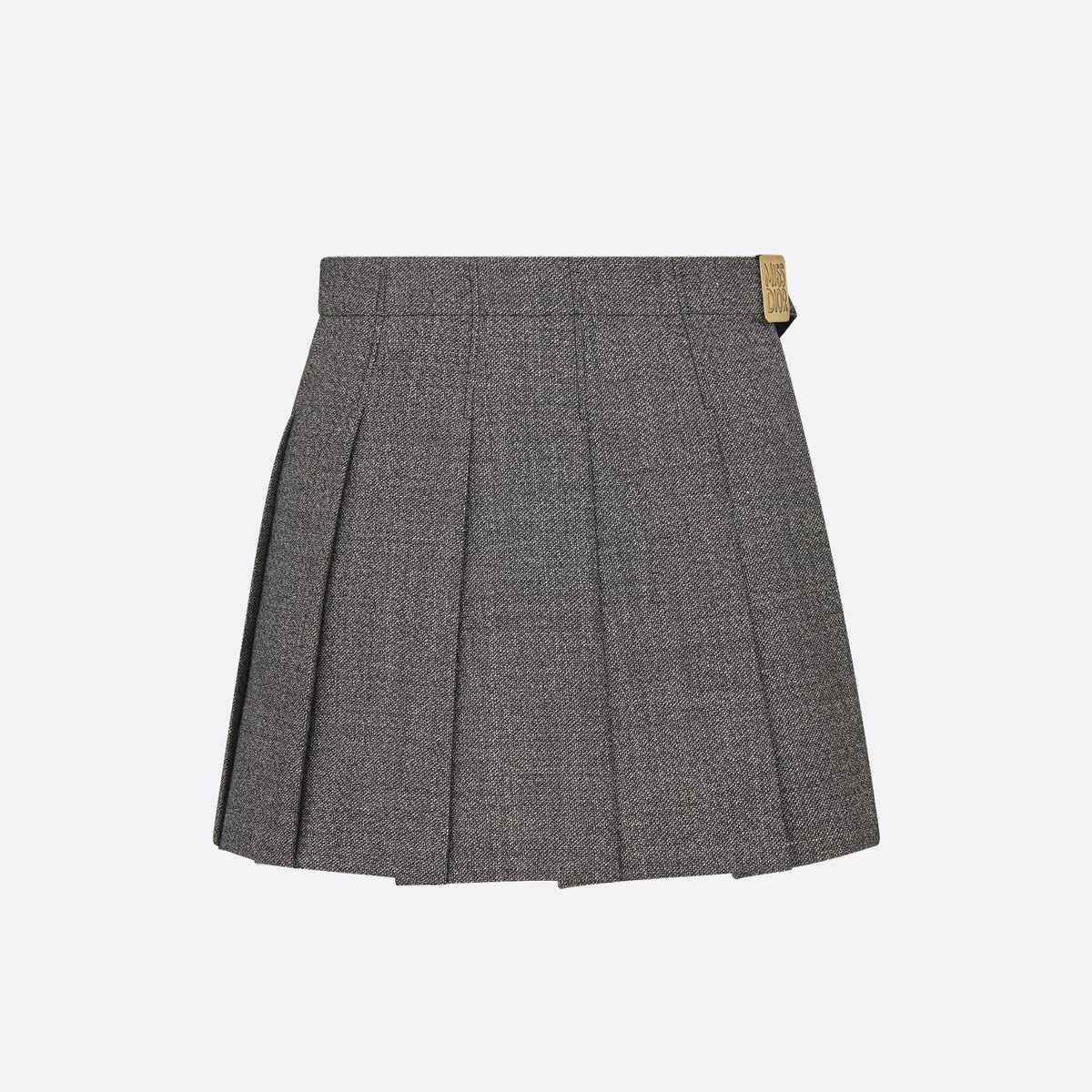 Dior Women's Summer Gold Logo Table Irregularly Shaped Hem Solid Color Casual Short Skirt #75766