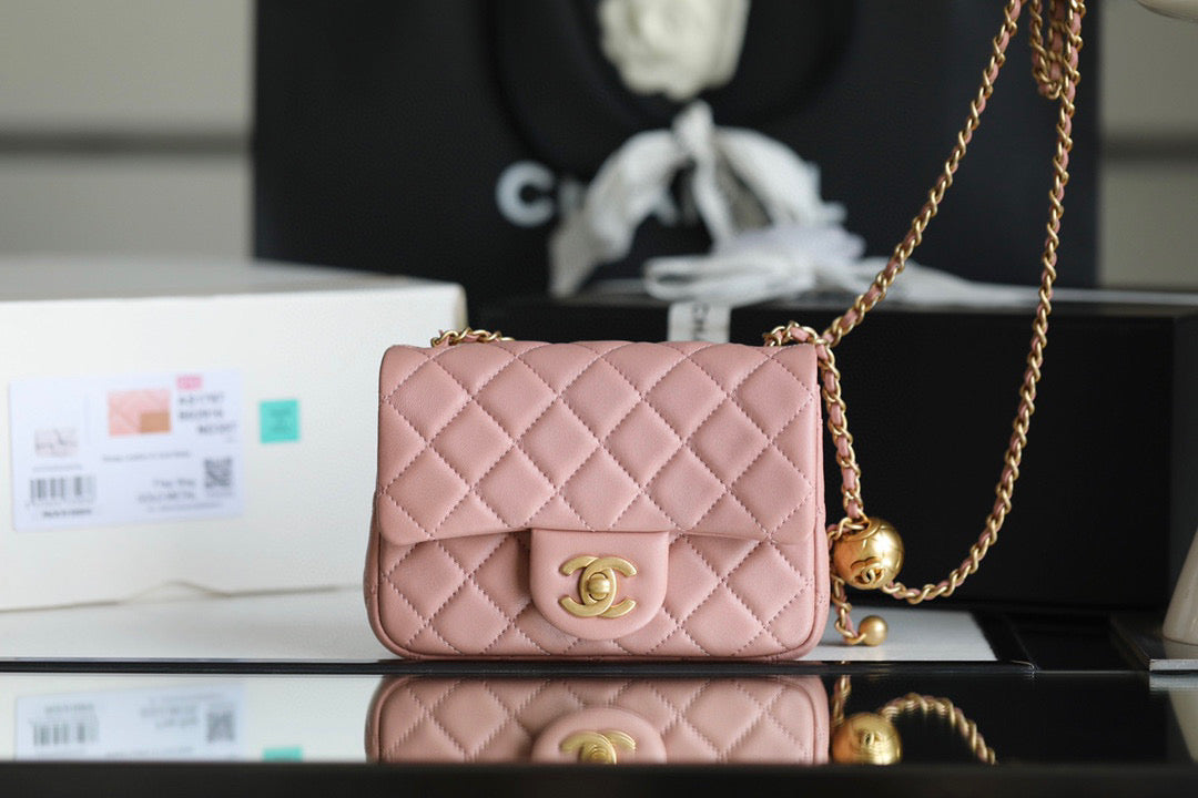 Chanel Flap Bag Small Golden Ball. Single Shoulder Messenger Bag Multicolor Double Size Leather Bags #55243