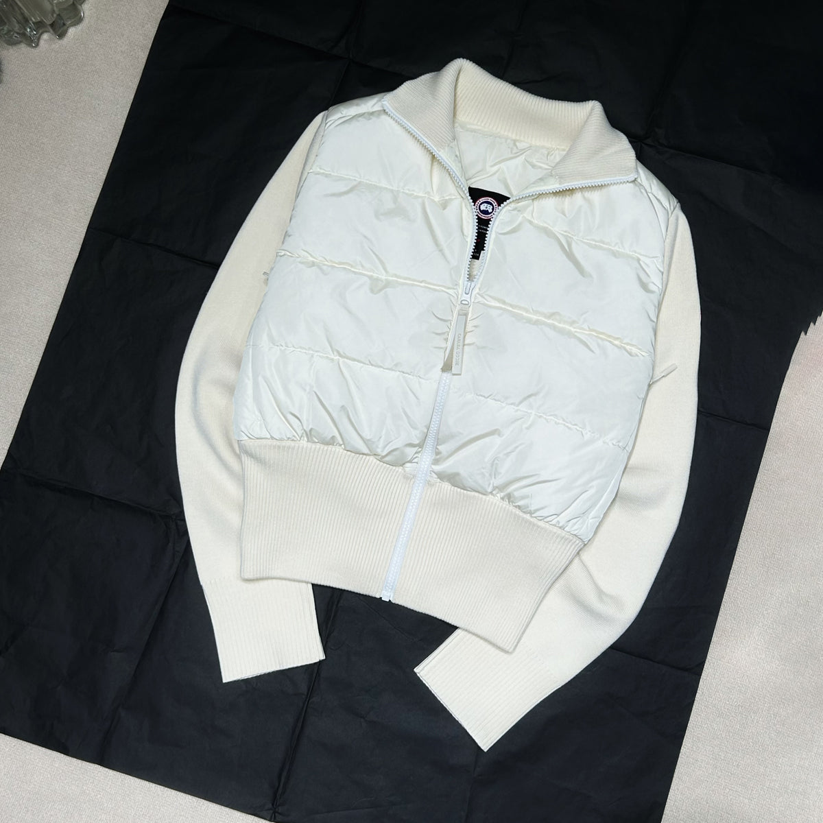 Canada Goose Women's Winter Fashion Casual High-Neck Zipper Patchwork Long-Sleeve Down Jacket #79253