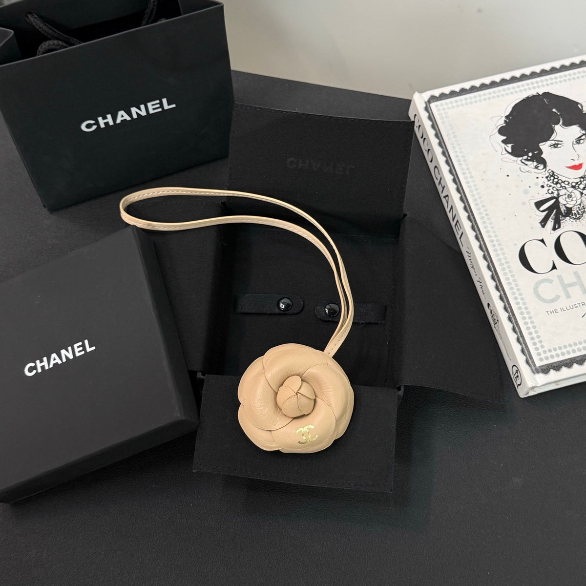 Chanel Mini Bag Charm Lambskin Gold-tone Metal #383421