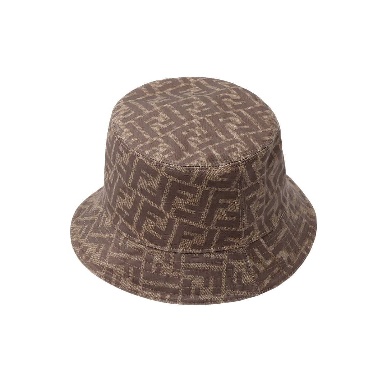 Fendi Women's Solid Colour Monogrammed Satin Fabric Fisherman's Hat Cap #76877
