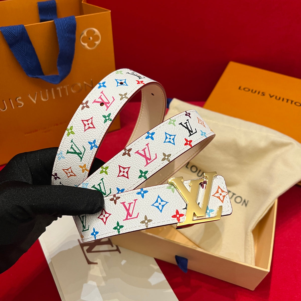 Louis Vuitton x TM Women's Logo Printed Solid Color Reversible Belt Jewelry Width(A-K 3CM L-S 2CM)Accessories #76746