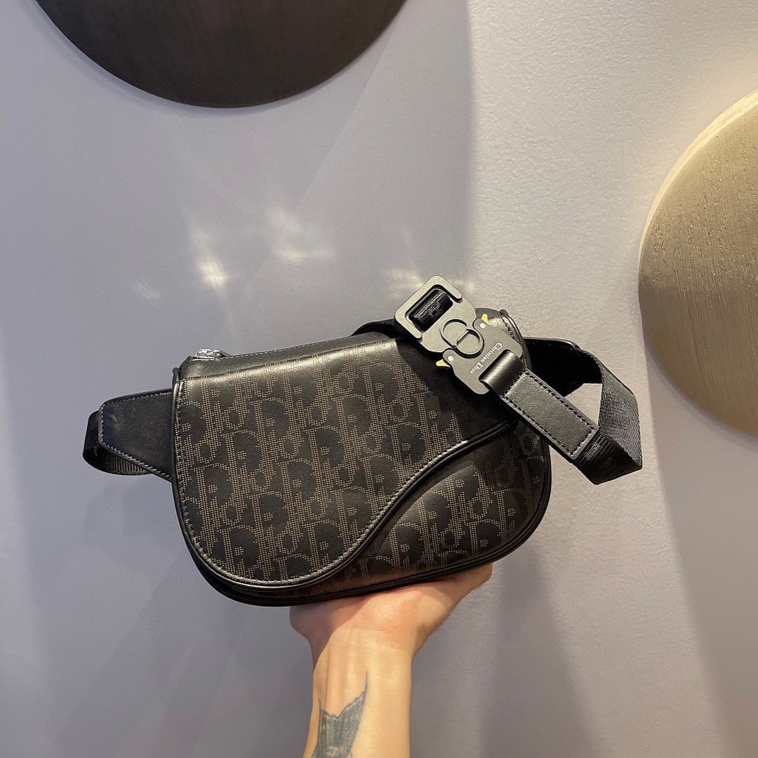 Dior World Tour Saddle Square Saddle Bag Pocket Bags #3322