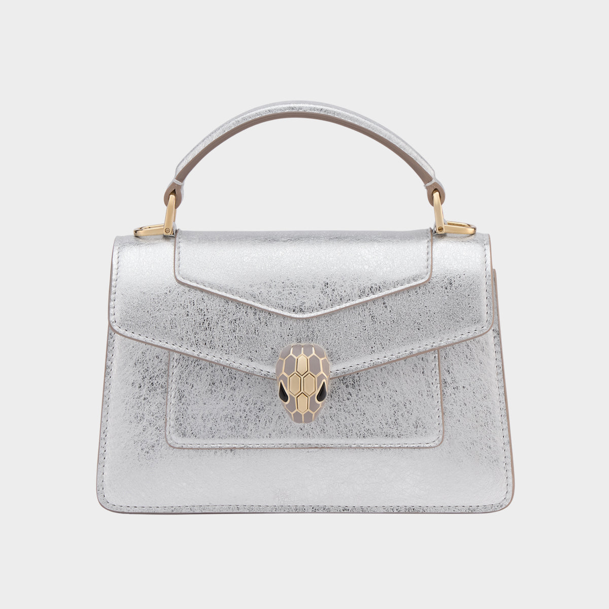 Bvlgari Women's Serpenti Forever Series Fashion Solid Color Mini Top Handle Bags Leather Bags #71971