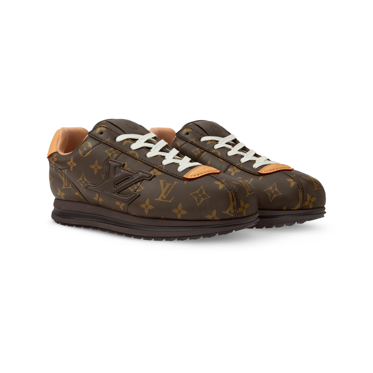 Louis Vuitton LV BUTTERSOFT Men's and Women's Spring/Summer Fashion Casual Round Toe Lace Up Logo Letter Decorated Leather Low Top Printed Sneakers Casual Shoes #78846 #335472