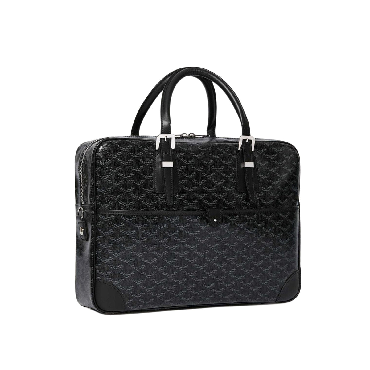 GOYARD Ambassade Men's and Women's Solid Color Letter Print Zipper Closure Cowhide Leather Handbag Briefcase Bag Bags #77228
