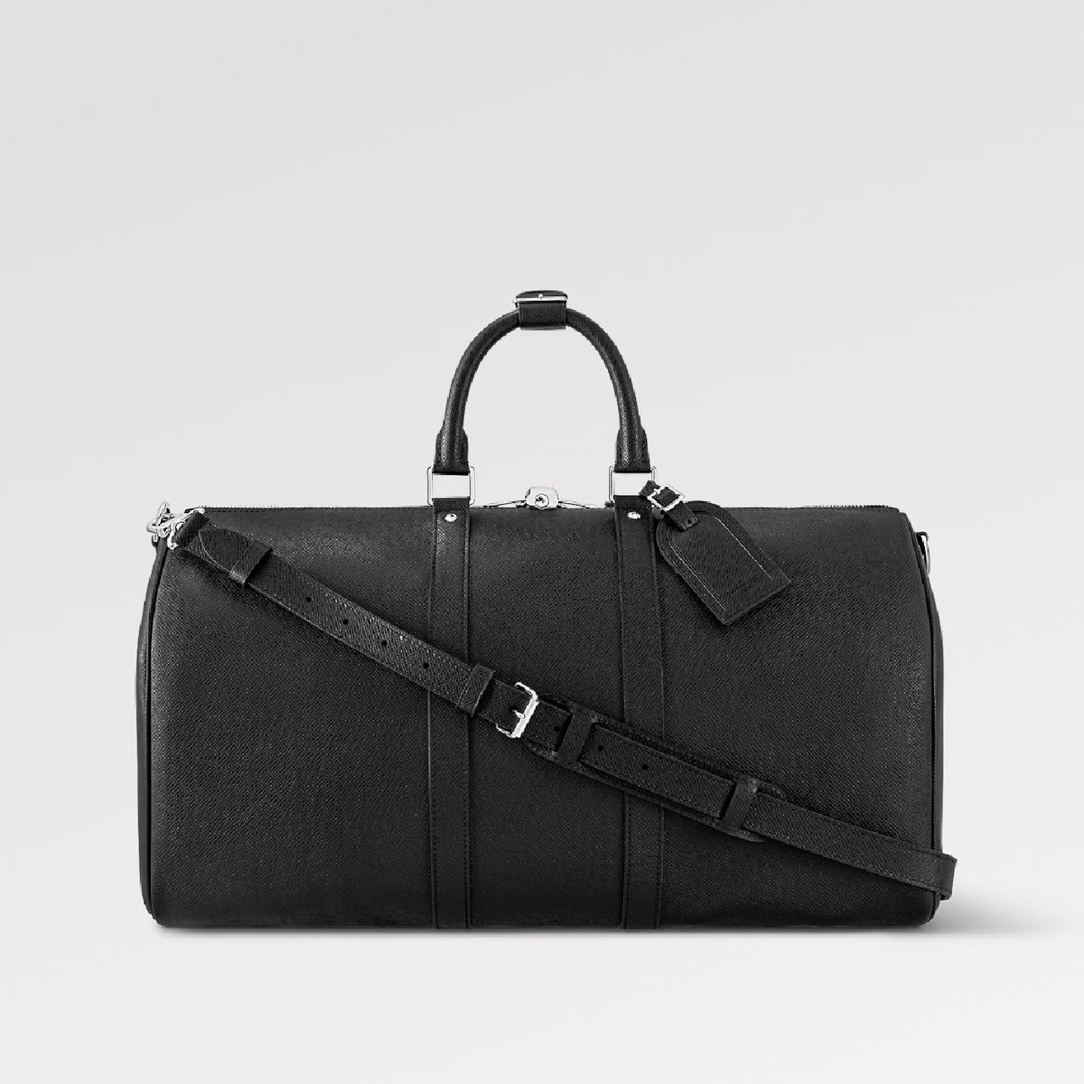 Louis Vuitton Men's Women's Black Slanting Cross Large Bags Travel Bags Leather Travel Bags #98239