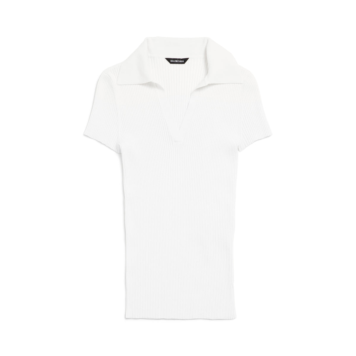 Balenciaga Women's Summer Solid Color Wool Knitted V-neck Short Sleeve T-shirt #77479