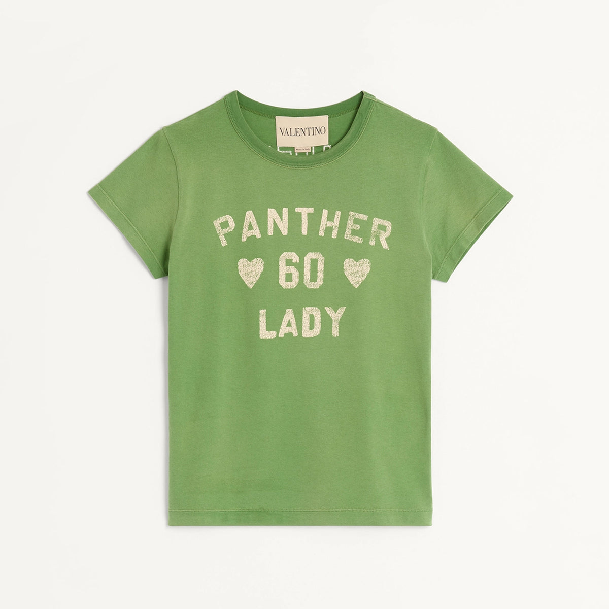 Valentino Women's Summer Letter Printed Knit Cotton Solid Color Stretch Round Neck Short Sleeve T-Shirt Ngvp #1833