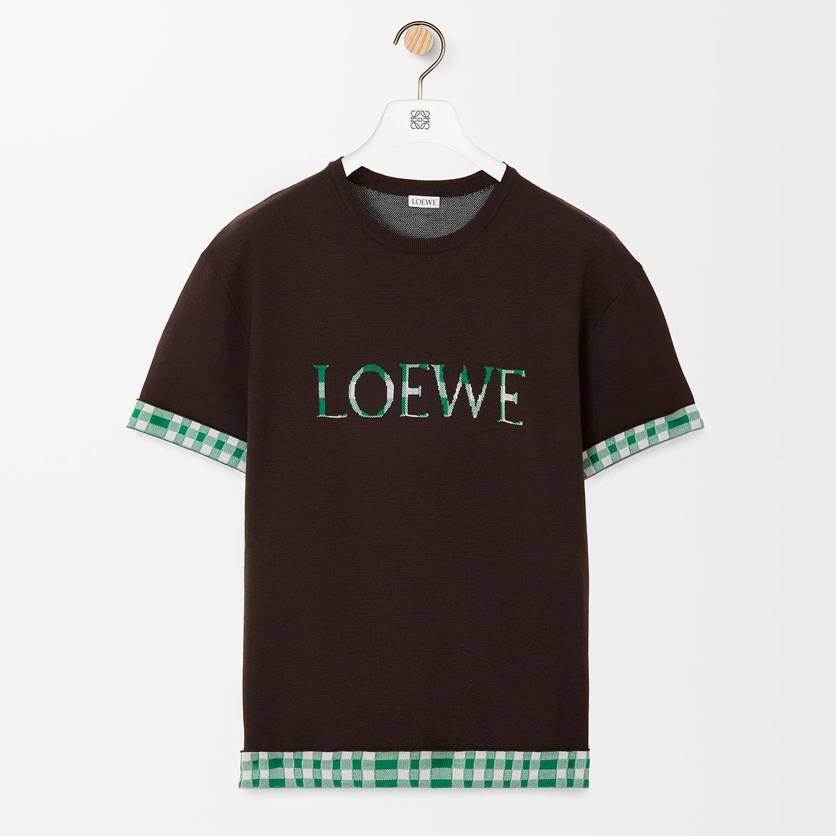 Loewe Men's And Women's Summer Fashion Casual Crew Neck Pullover Short Sleeve Knit T Shirt with Turned Up Sleeves T-shirt #79298