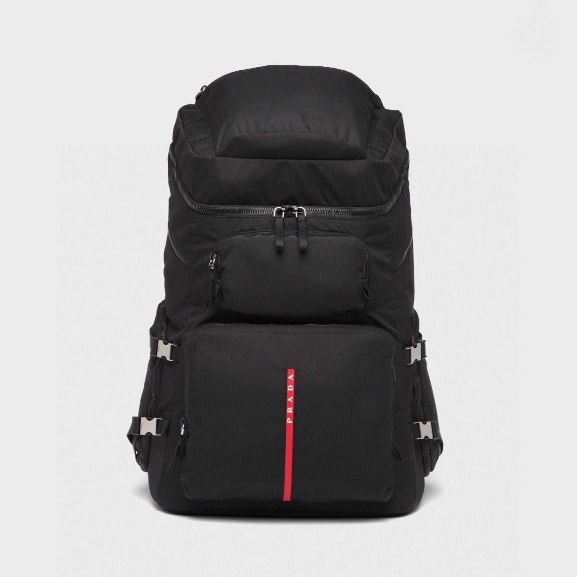 Prada Men's Black Nylon Fabric Multifunctional Hiking Backpack Shoulder Bag Bags #73347