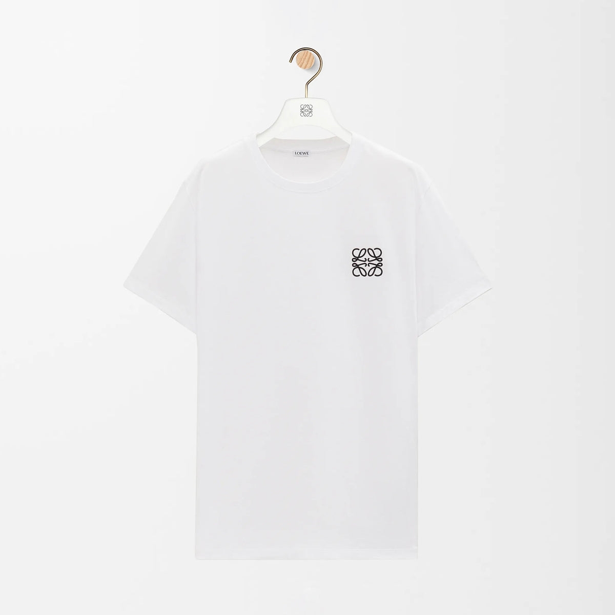 Loewe Men's and Women's Solid Color Embroidered Logo Print Round Neck Cotton Short Sleeve T-Shirt #77814