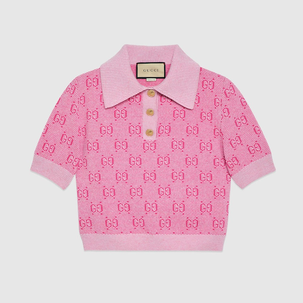 Gucci GG Wool Jacquard Polo #375838