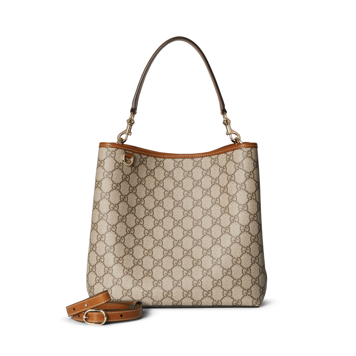 Gucci Emblem Women's Solid Color Logo Printed Magnetic Clasp Closure Leather Coated Fabric Shoulder Crossbody Handbag Bag Bags #74594