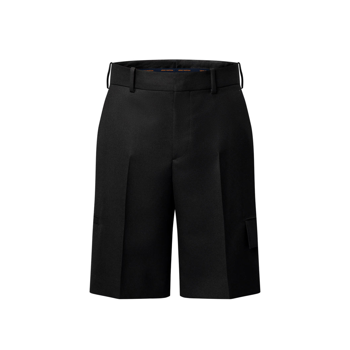 Louis Vuitton Men's Summer Solid Color Shorts with Pockets and Metallic Embellishments #75769