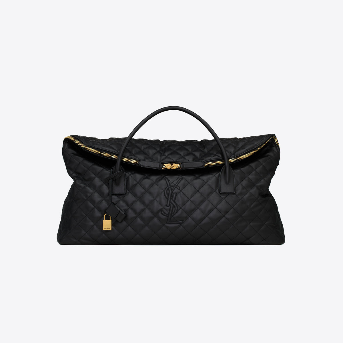 Saint Laurent  Quilted Leather Travel Bag Handbag #57398