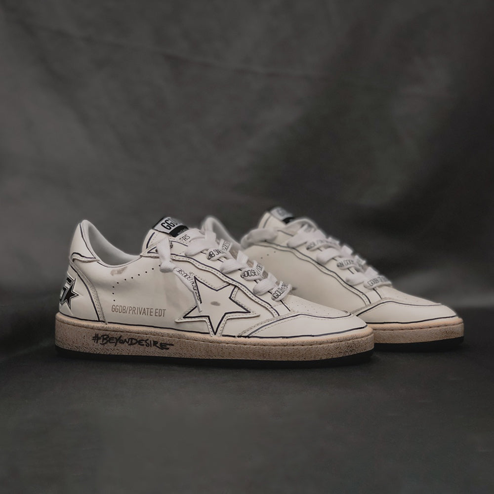 Golden Goose Men's And Women's Solid Color Retro Old Dirty Shoes Low Top Lace Up Sneakers #74885
