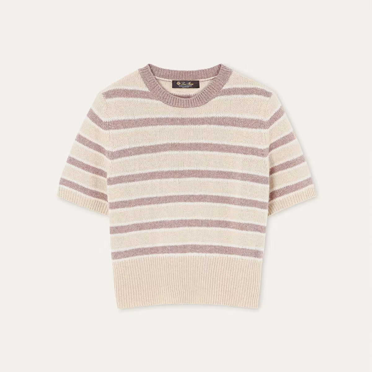 Loro Piana Fobello Women's Round Neck Top Knitted Striped Fashion Casual Elegant Pullover Knit Sweater T-shirt Top Ngvp #2234