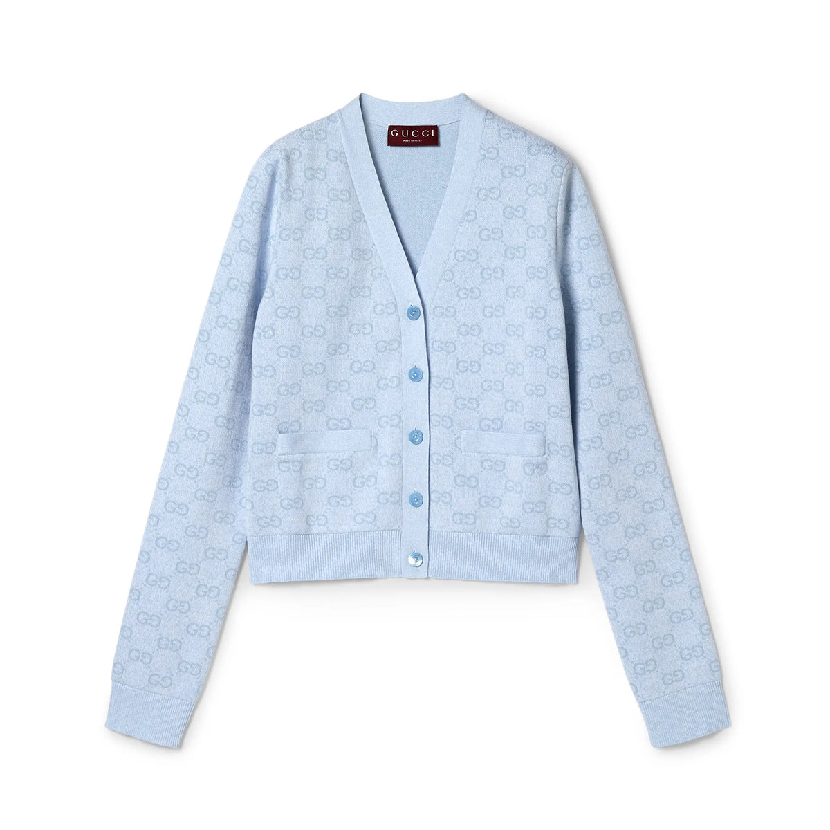 Gucci Women's Spring And Fall V-neck Single Breasted Drop Shoulder Long Sleeved Knit Cardigan Jacket #77431