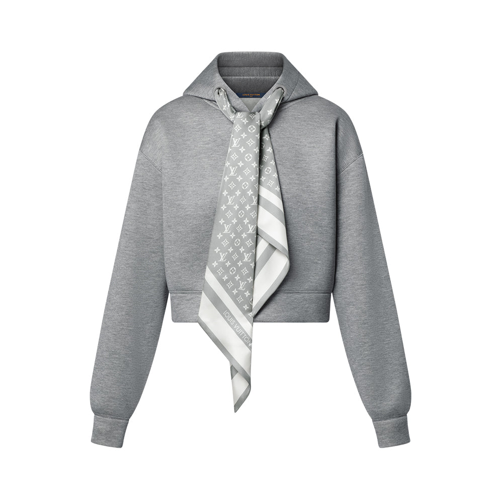 Louis Vuitton Fall/Winter Cropped Monogram Scarf Hoodie #332734