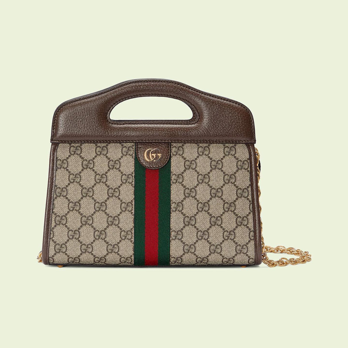 GUCCI Presbyopic Chain Leather Shoulder Bag Bags #53695