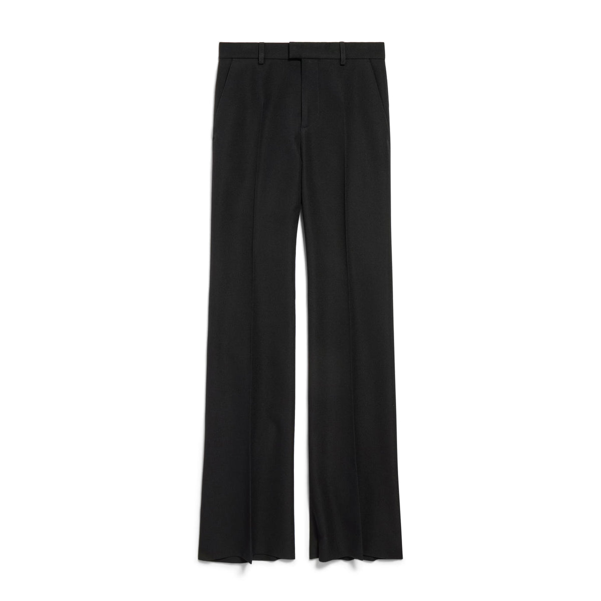 Balenciaga Women's Four Seasons Mid Waist Solid Color Zipper Casual Pants Flared Pants Ngvp #1838