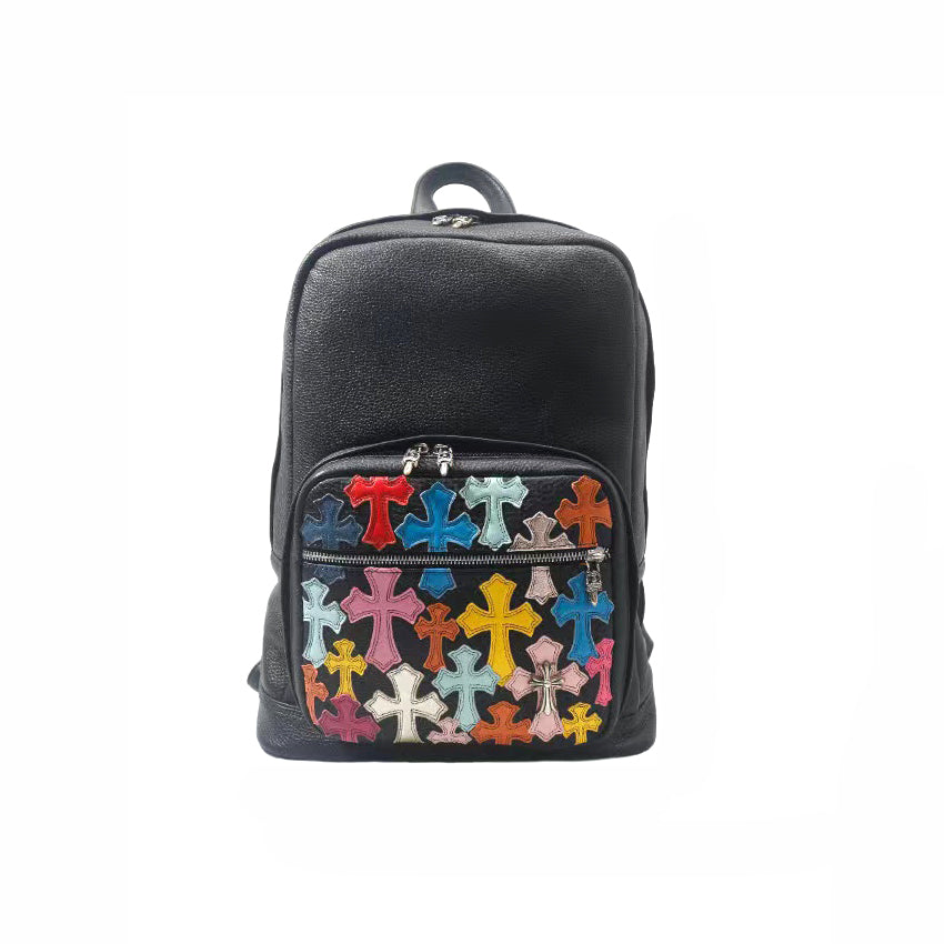 Chrome Hearts  Double Shoulder Leather Backpack Bag Bags #94226