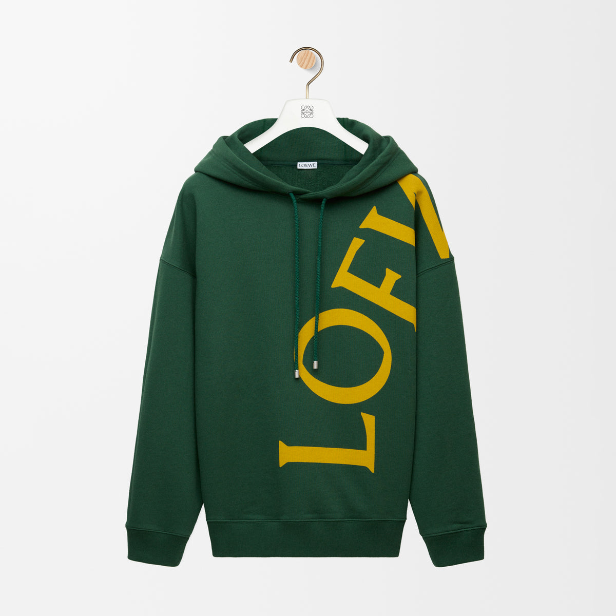 Loewe Women's Solid Color Letter Print Cotton Drawstring Long Sleeve Hoodie Hooded #77717