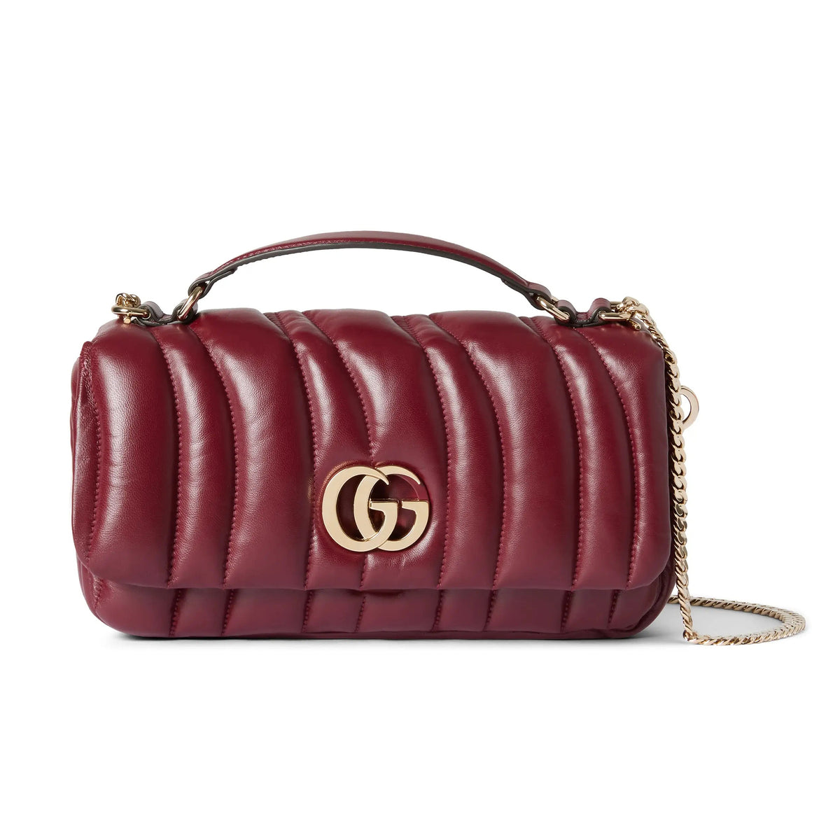 Gucci Milano Women's Solid Color Removable Shoulder Strap Quilted Leather Single Shoulder Crossbody Handbag Bag Bags #74296