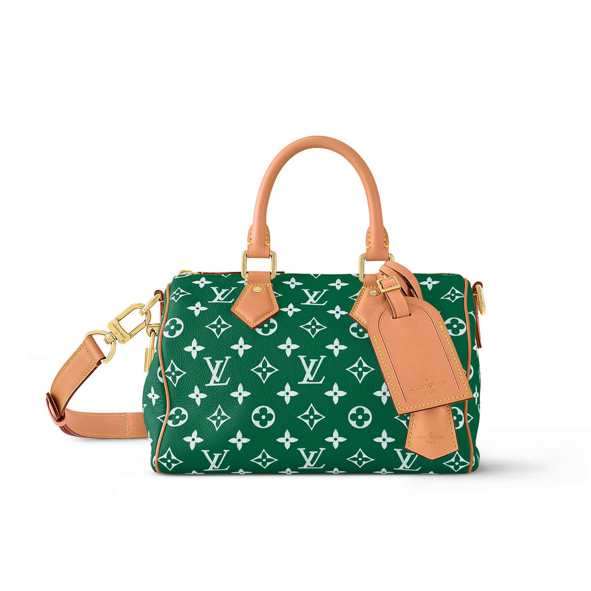 Louis Vuitton Men's Speedy P9 Bandouli¨¨re 25 Classic Old Flower Adjustable Removable Strap Leather Shoulder Crossbody Handbag Bag Bags #73547
