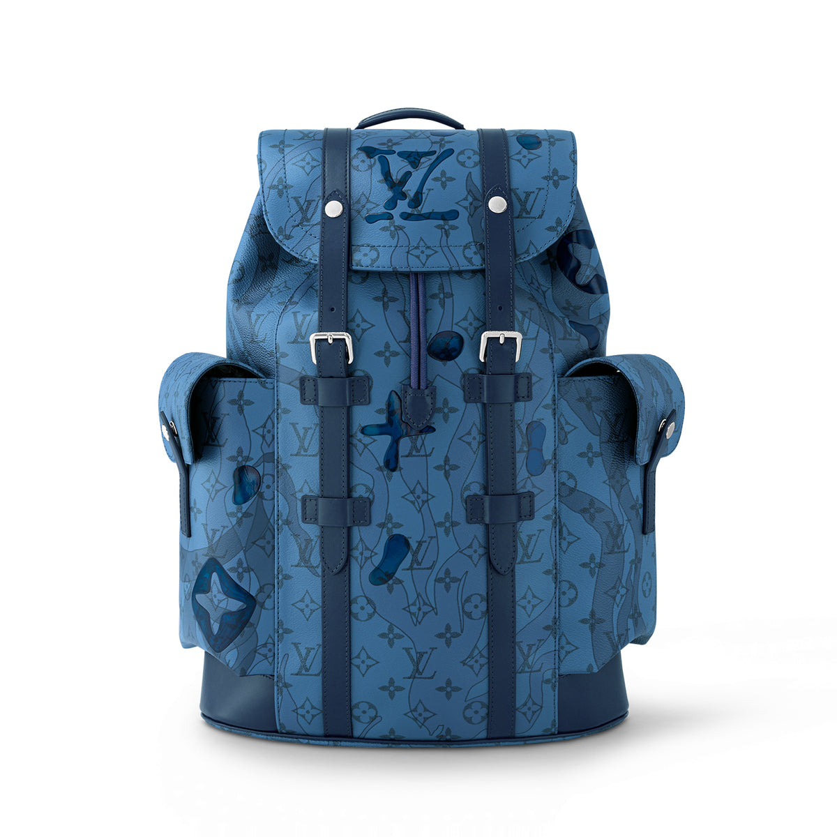 Louis Vuitton Christopher Men's Classic Old Flower Canvas with Cowhide Leather Backpack Shoulder Bag Bags #99334
