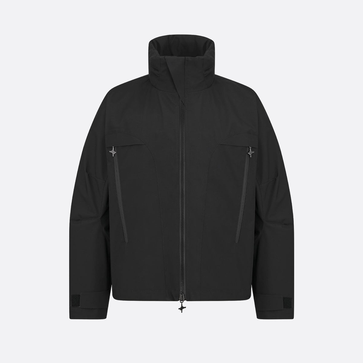 Dior And Lewis Hamilton Parker Coat Men's Fall And Winter Hooded Zipper Black Jacket Fashion Trend Logo Short Jacket #81418