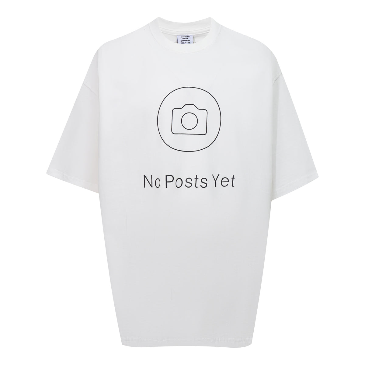 Vetements Spring And Summer Men'S Black And White Printed T-Shirt Fashion High Street Trend Round Neck Short Sleeve Loose Casual T-Shirt Ngvp #1581