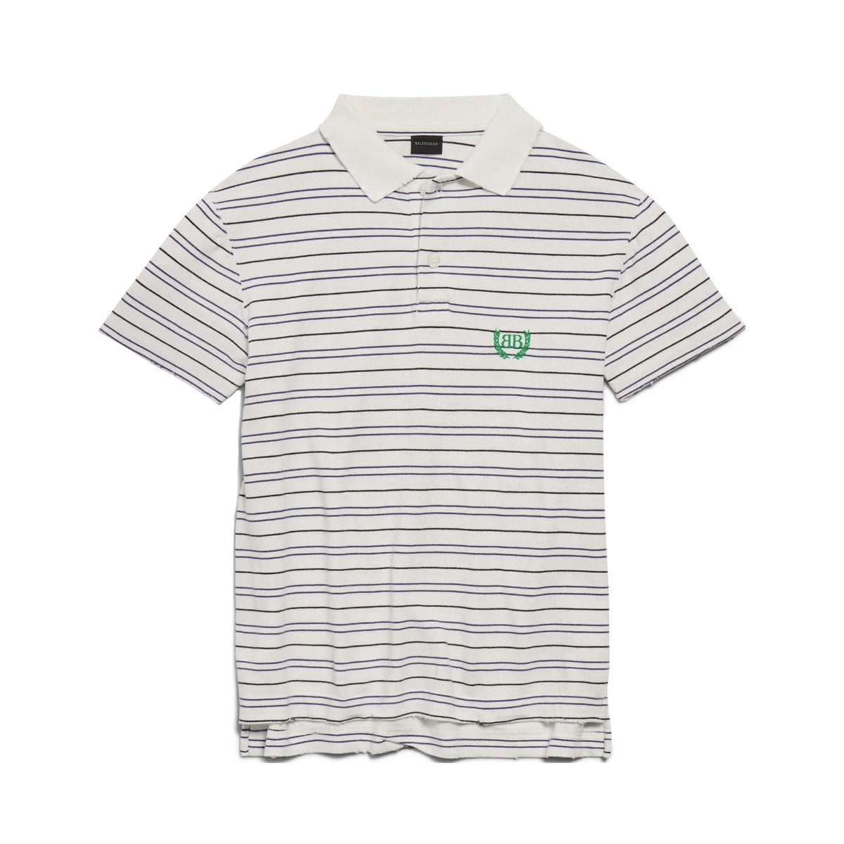 Balenciaga Men's Summer Solid Colour Stripe Printed Embroidery Pattern Printed Polo Neck Short Sleeve T-Shirt #76767