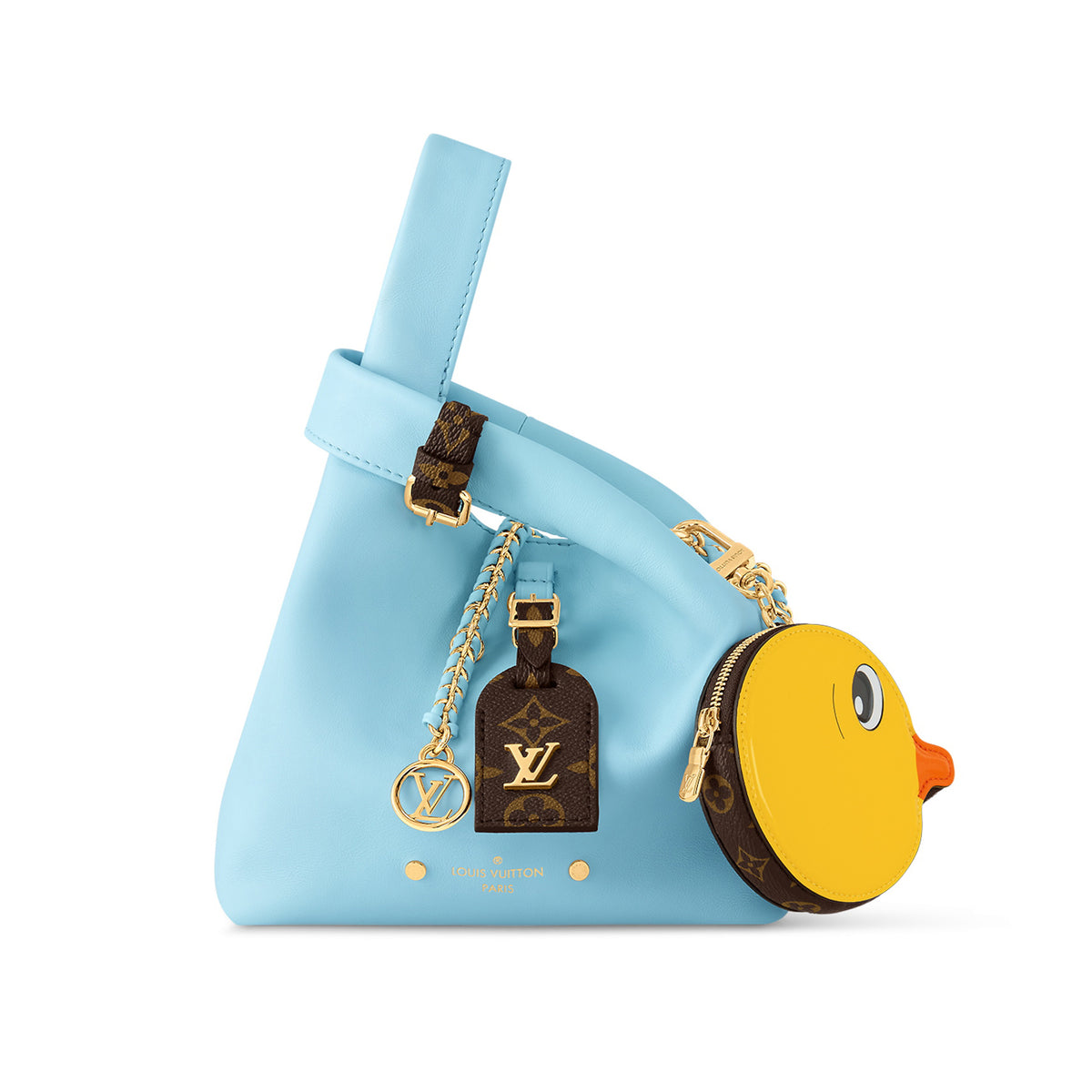 Louis Vuitton x Sun Yitian Atlantis BB H27 Women Duckling Pendant Solid Color Napa Lambskin Shoulder Handbag Bag Bags #72252