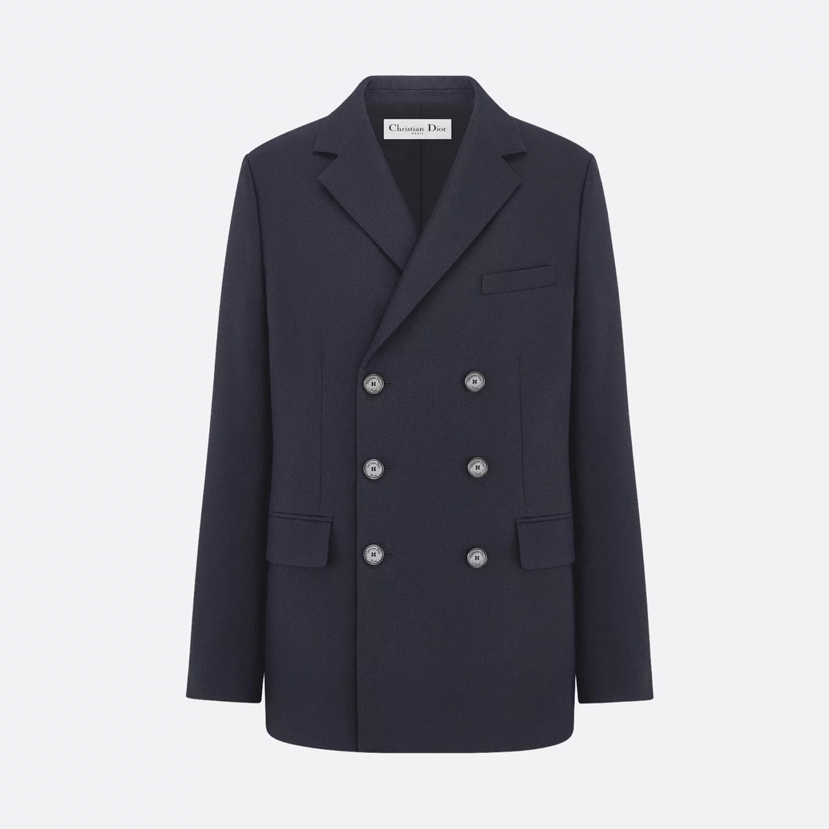 Dior Women's Spring And Fall Wool Silk Blend Solid Color Double-Breasted Loose Blazer Jacket Ngvp #1939