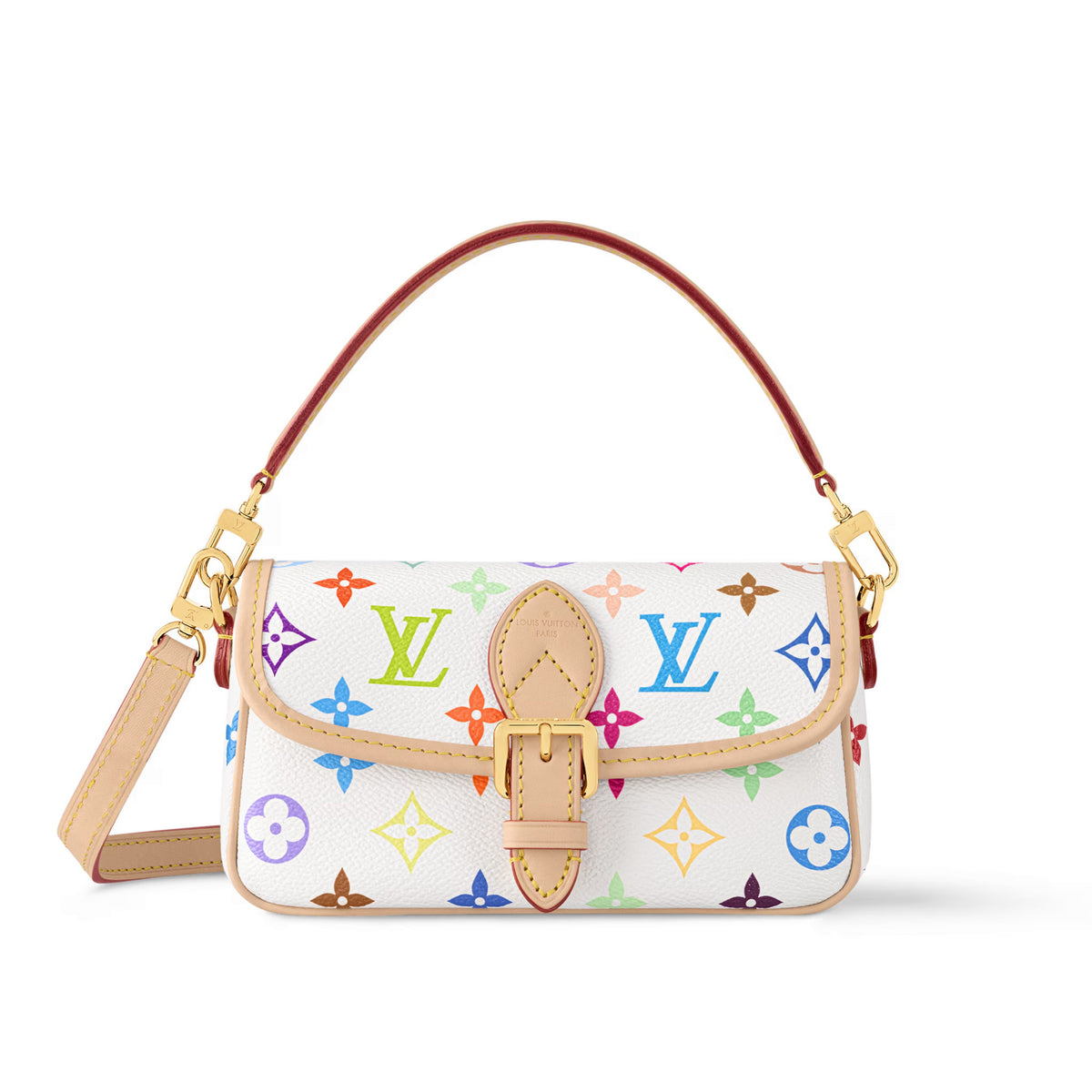 Louis Vuitton LV x TM NANO DIANE Women's Metal Parts Magnetic Closure Colorful Logo Printing Coating Canvas With Cowhide Trim Shoulder Handbag Bag Bags #74994