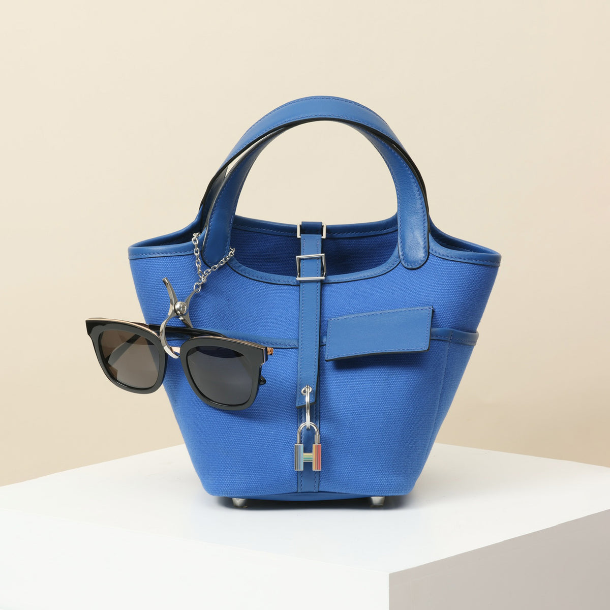 Hermes Picotin Cargo 18 Women's Bag Canvas Patchwork Leather Vegetable Basket Patchwork Leather Handbag Bags With Accessory Ngvp #9229