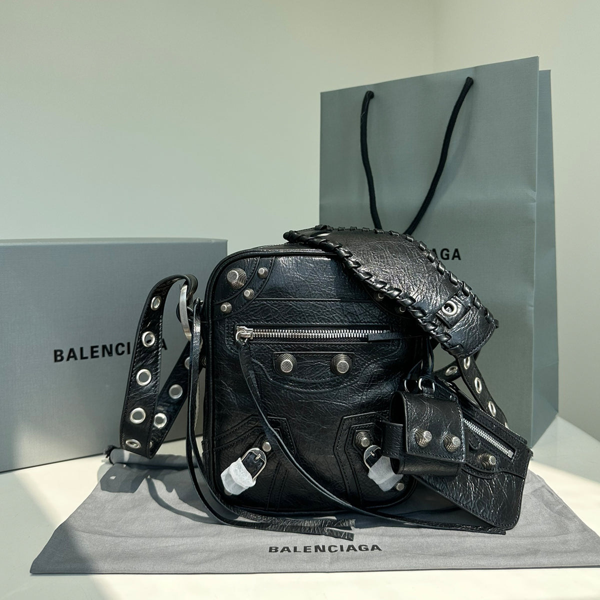 Balenciaga New Vertical Motorcycle Bag Shoulder Bag Messenger Bag #52118
